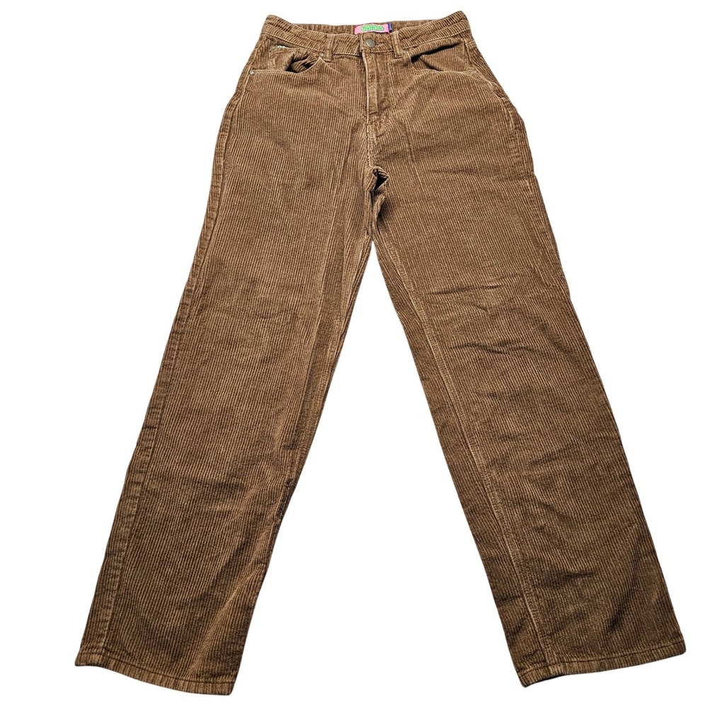 Empyre Tori Skate Pants Womens‎ 6 Brown Corduroy Flat Front Straight Leg Outdoor